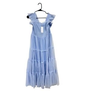 Baltic Born Light Blue Dress - Large - Emma Smocked‎ Tulle Dress- NWT